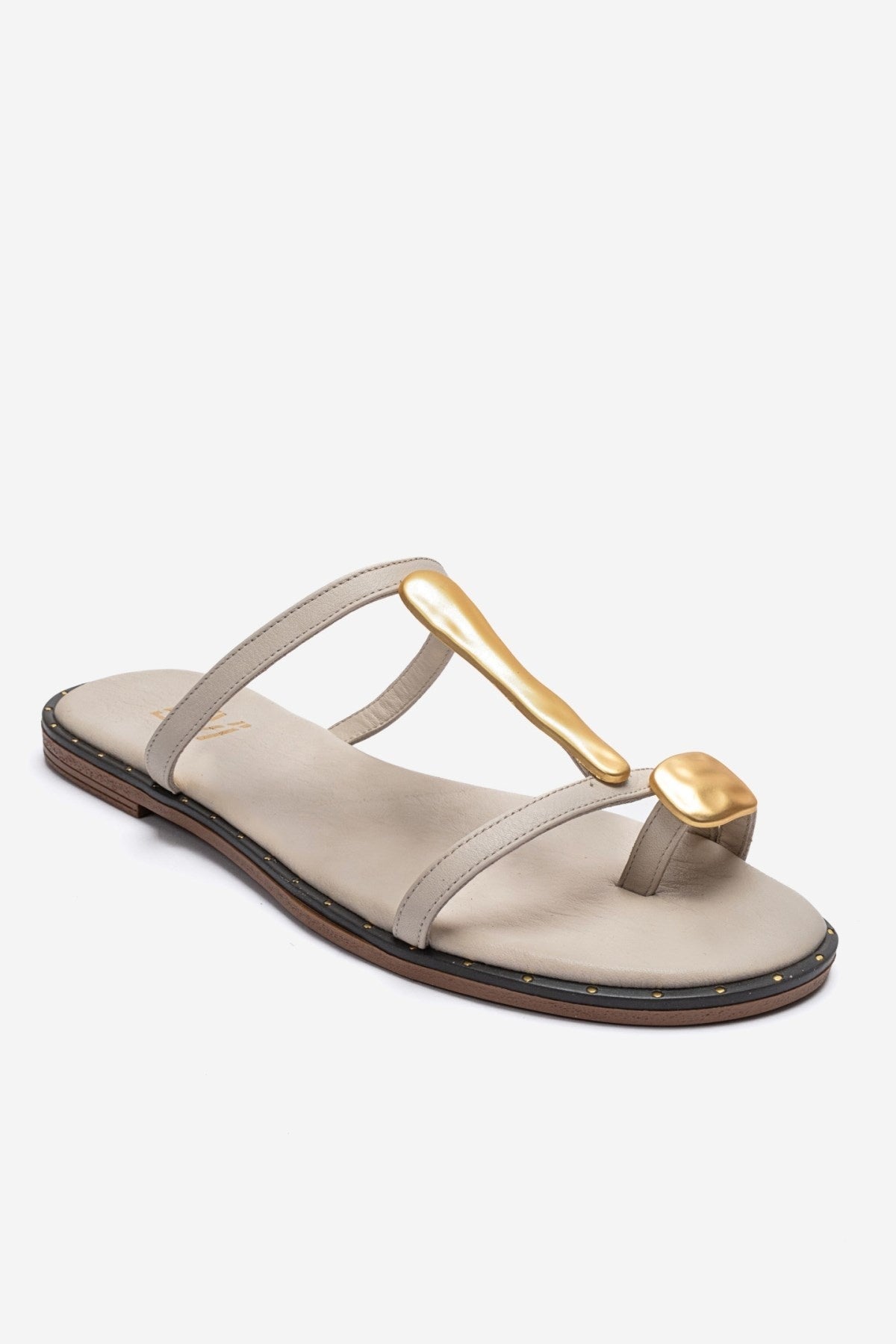TESSA - Off-White Genuine Leather Thong Sandal (Women)