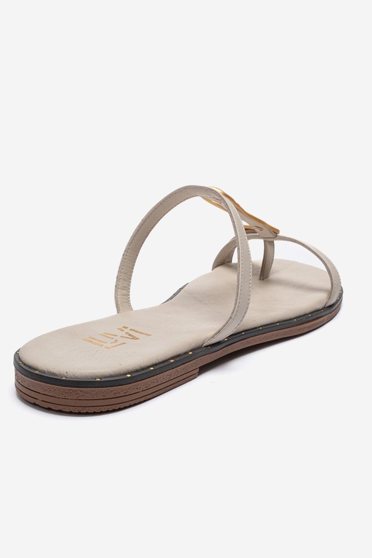 TESSA - Off-White Genuine Leather Thong Sandal (Women)