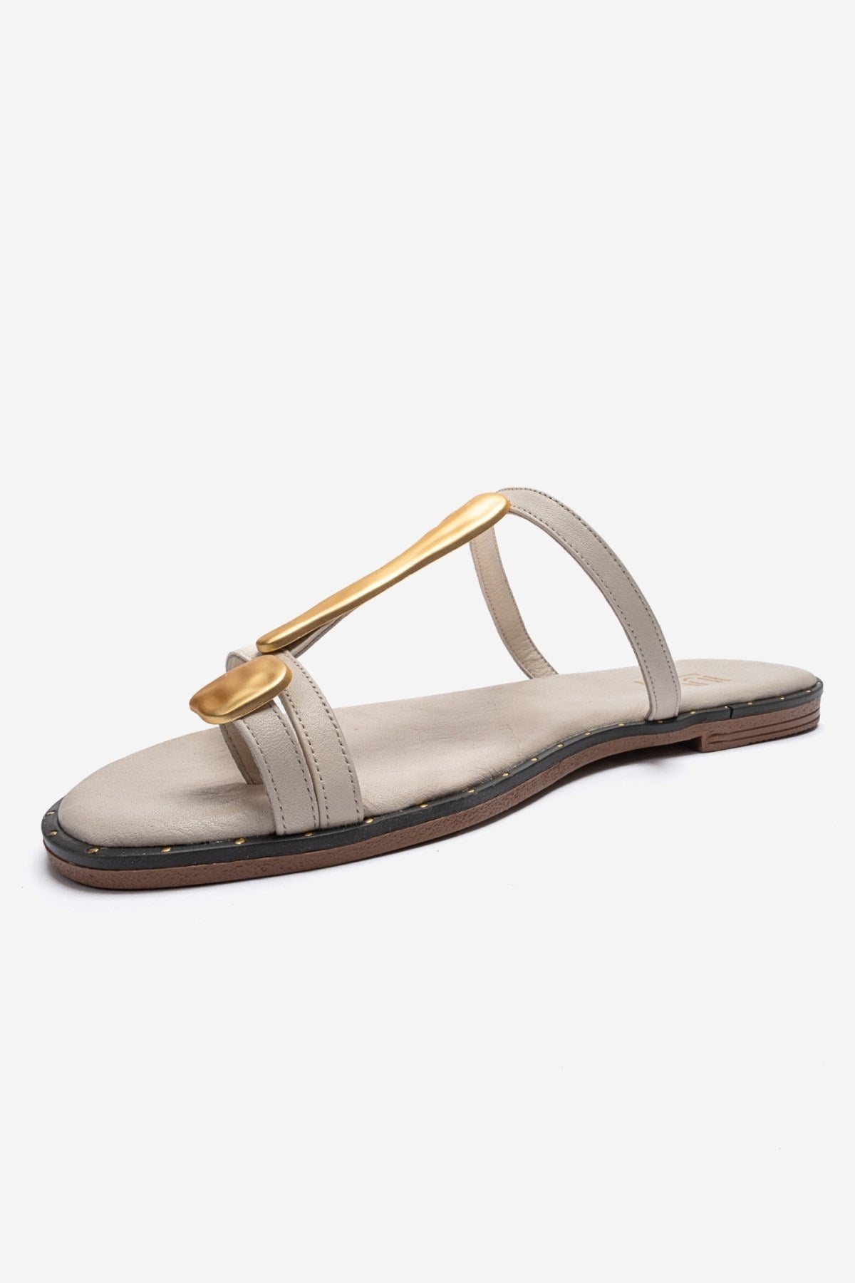 TESSA - Off-White Genuine Leather Thong Sandal (Women)