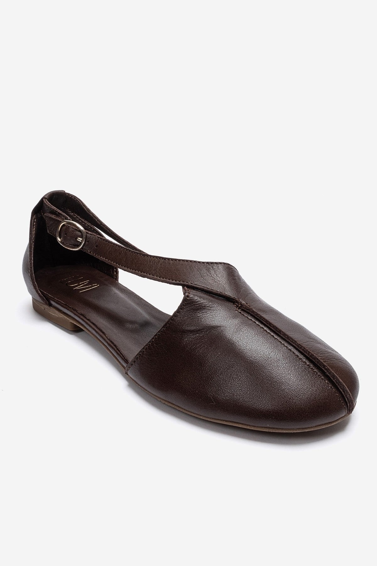 FABLE - Brown Genuine Leather Ballet Flat (Women)