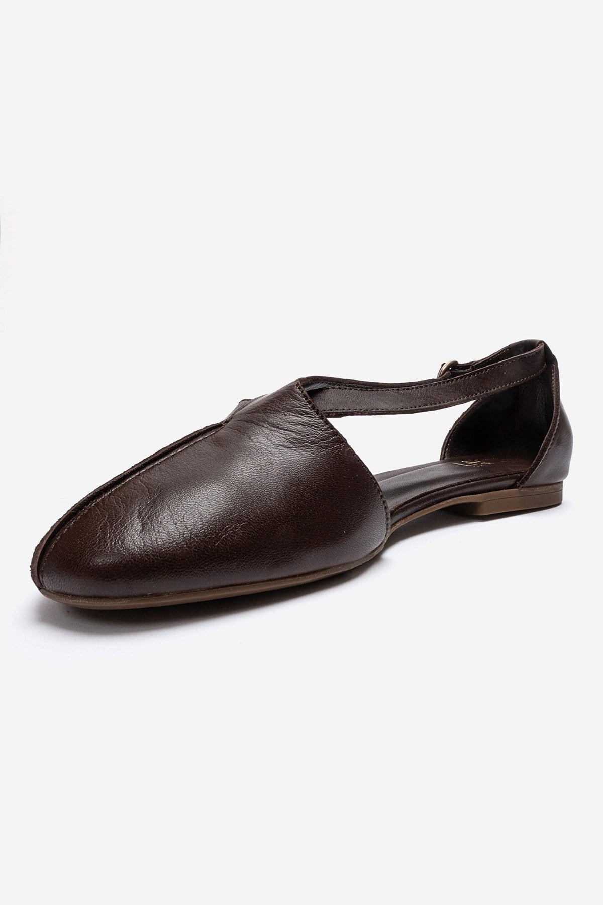 FABLE - Brown Genuine Leather Ballet Flat (Women)