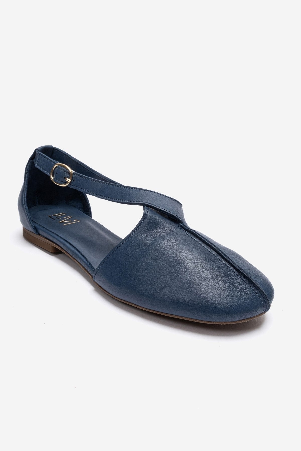 FABLE - Navy Genuine Leather Ballet Flat (Women)
