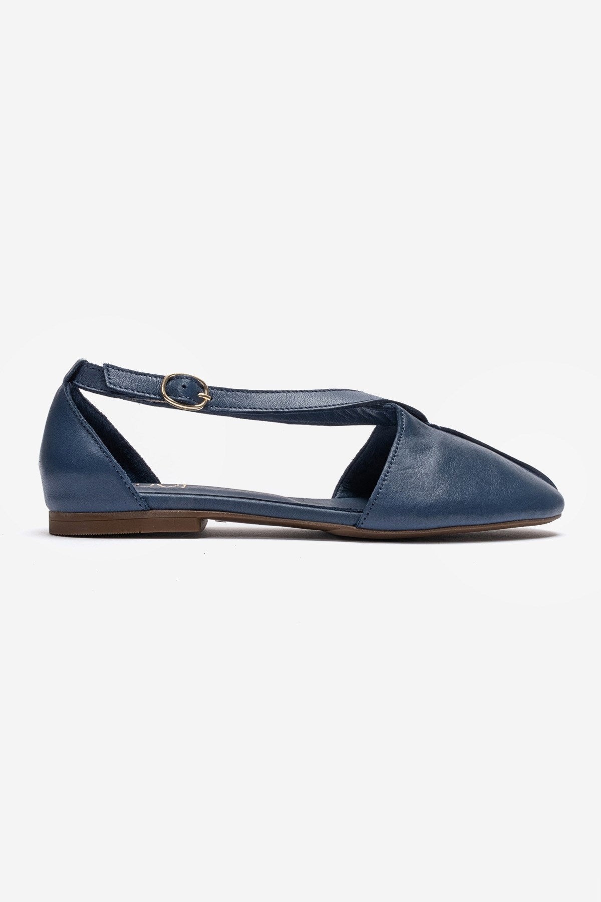 FABLE - Navy Genuine Leather Ballet Flat (Women)