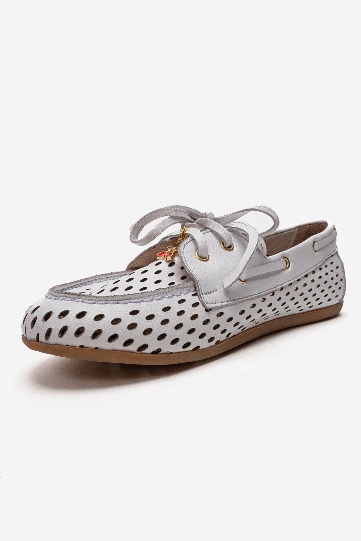 STEVO - White Genuine Leather Lace-Up Loafer (Women)