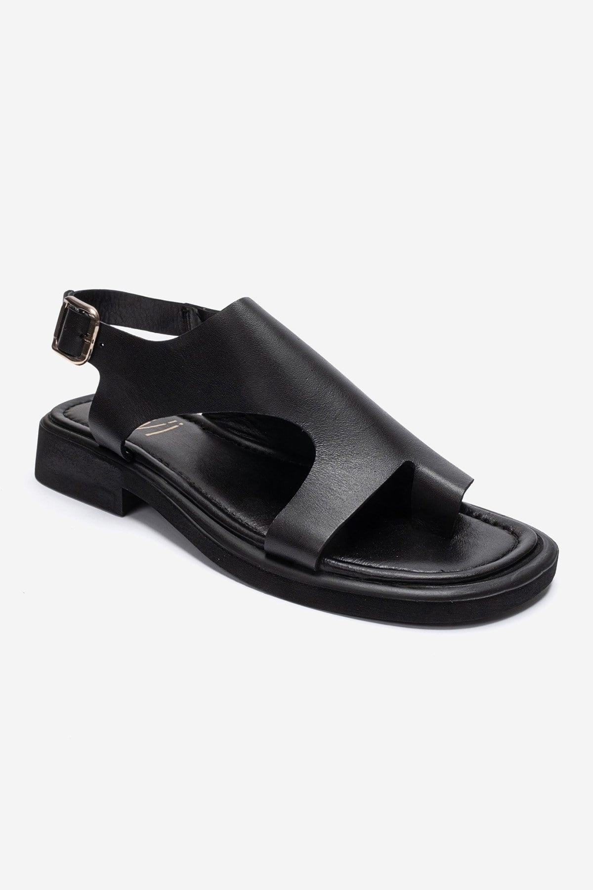 Burley - Black Genuine Leather Slingback Toe-Post Sandal (Women)