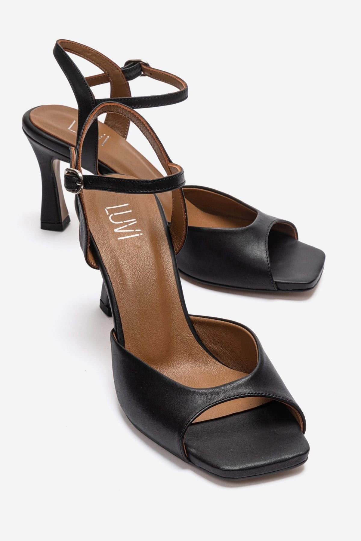 ELVIA - Black Genuine Leather Stiletto Pump (Women)
