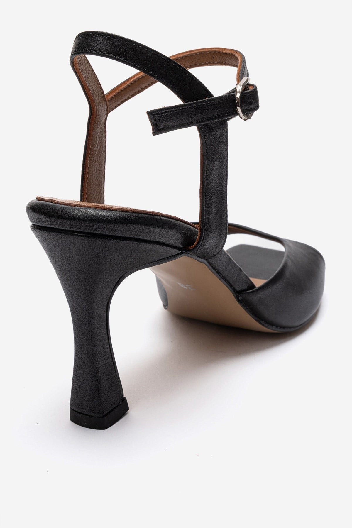 ELVIA - Black Genuine Leather Stiletto Pump (Women)