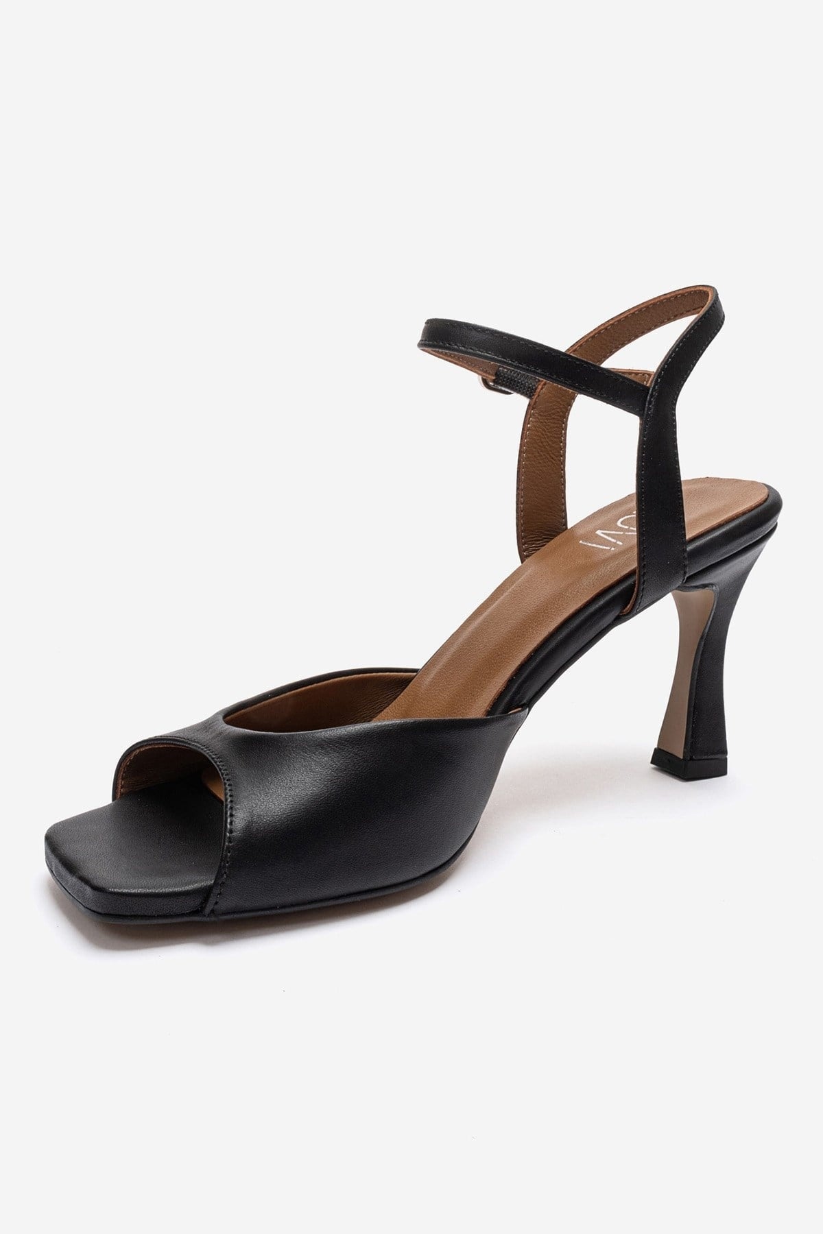 ELVIA - Black Genuine Leather Stiletto Pump (Women)