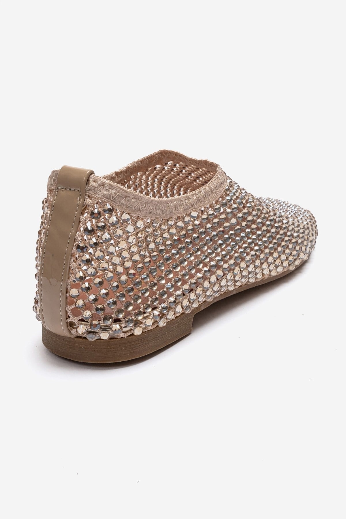 URELA - Beige Genuine Leather Ballet Flat (Women)