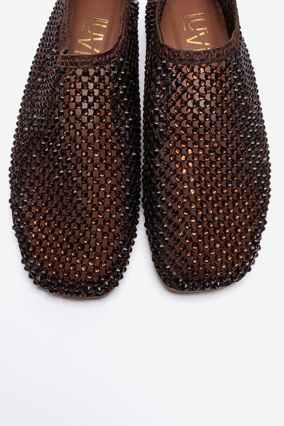 URELA - Brown Genuine Leather Ballet Flat (Women)