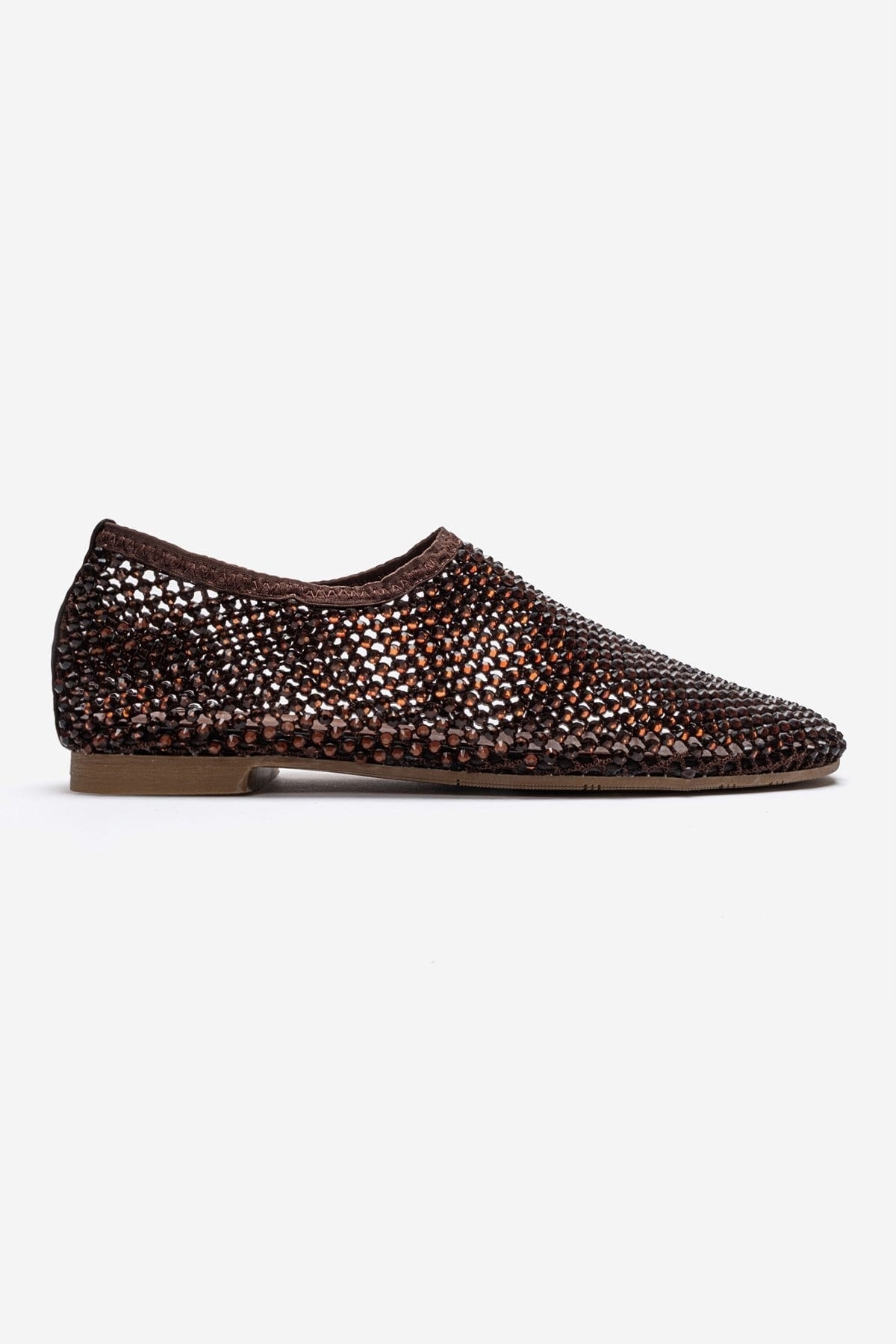 URELA - Brown Genuine Leather Ballet Flat (Women)
