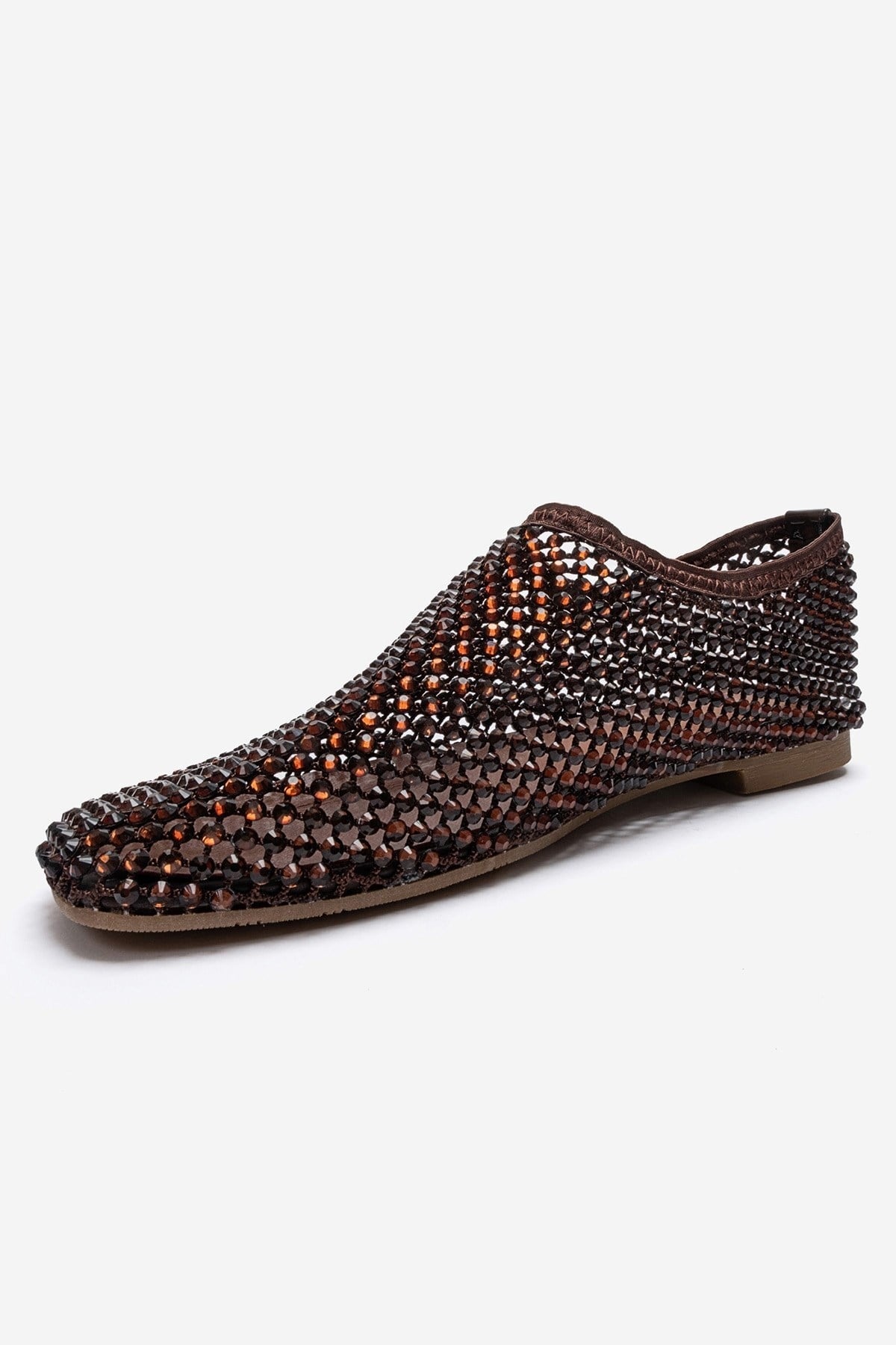 URELA - Brown Genuine Leather Ballet Flat (Women)
