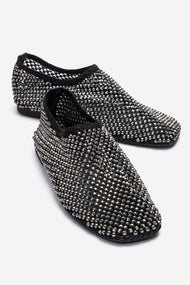 URELA - Black Genuine Leather Ballet Flat (Women)