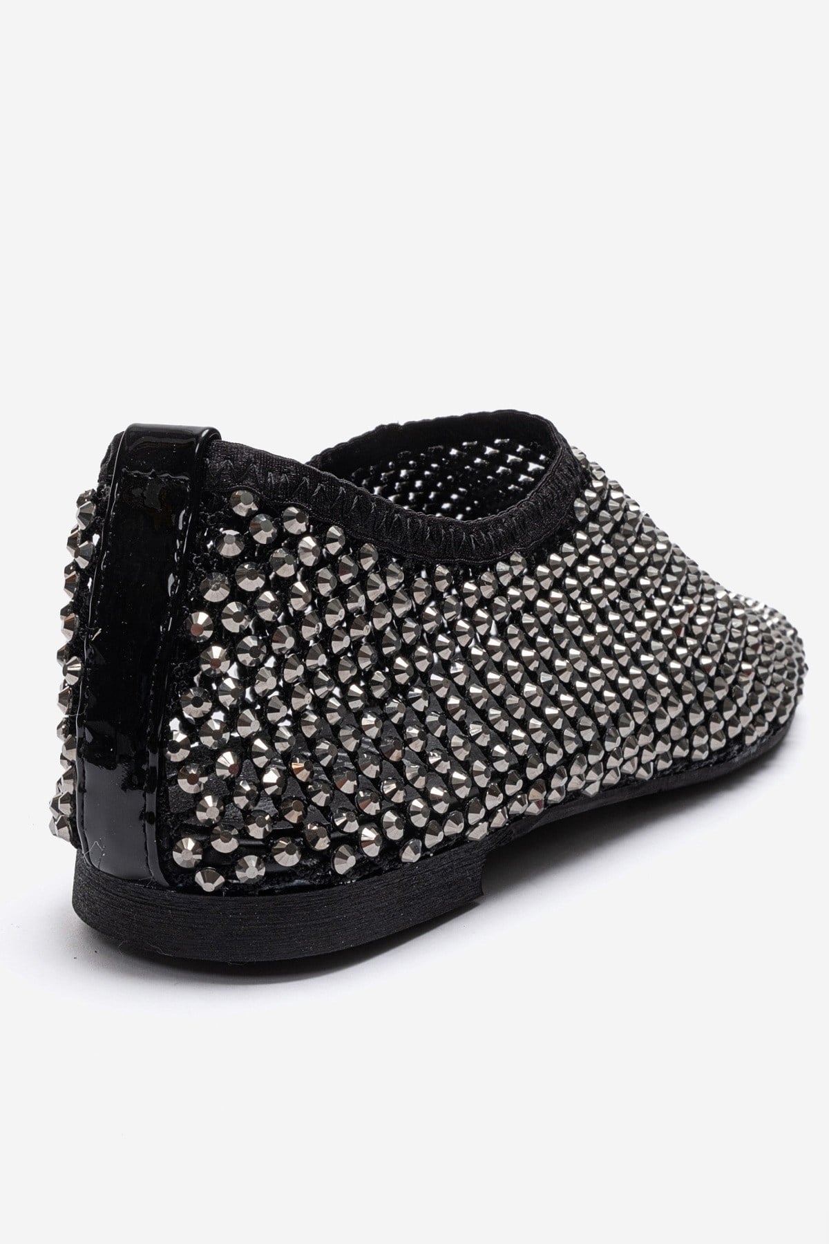 URELA - Black Genuine Leather Ballet Flat (Women)