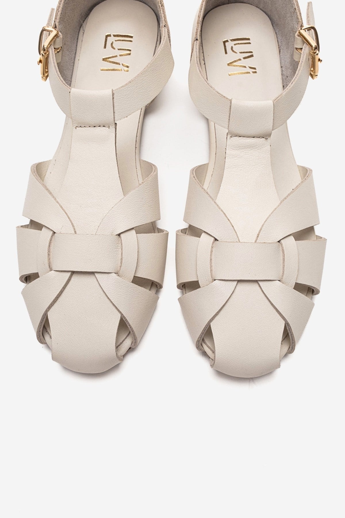 ALINA - Off-White Genuine Leather Sandal (Women)