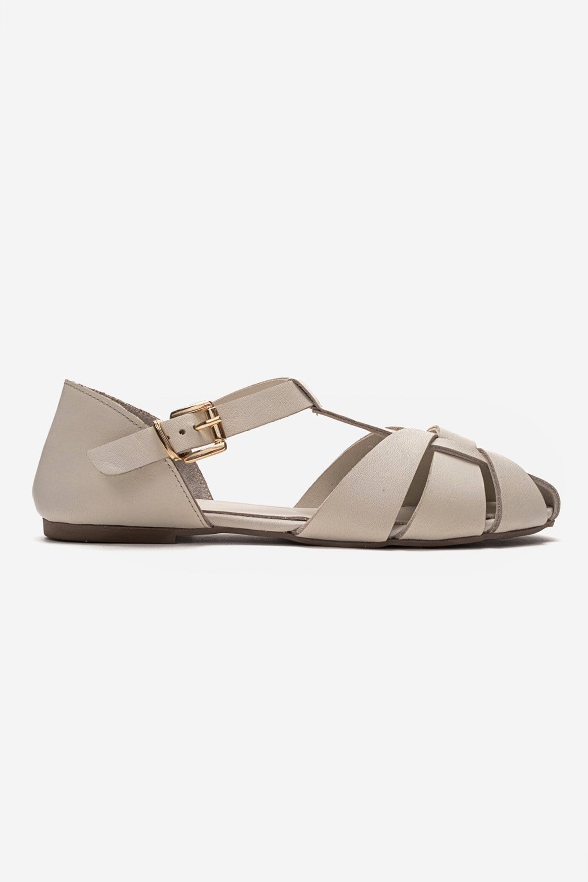 ALINA - Off-White Genuine Leather Sandal (Women)