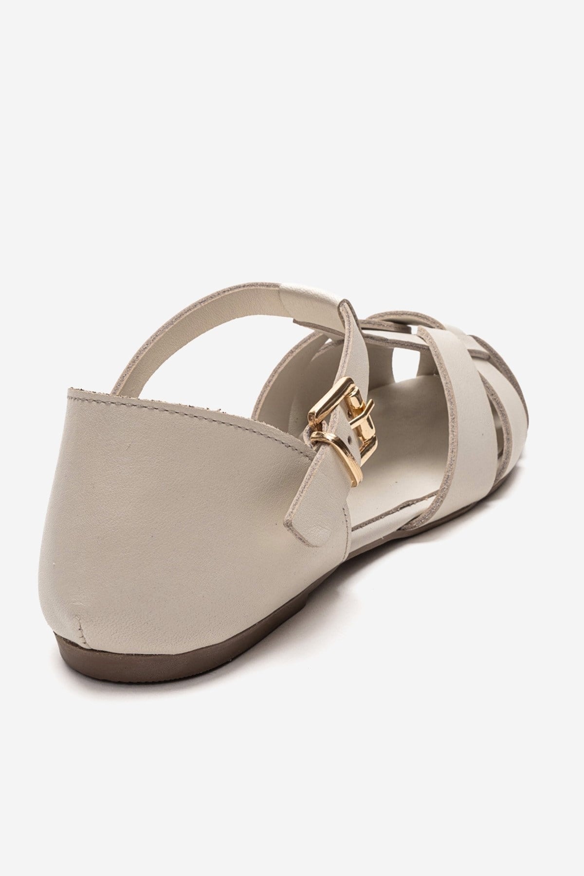 ALINA - Off-White Genuine Leather Sandal (Women)