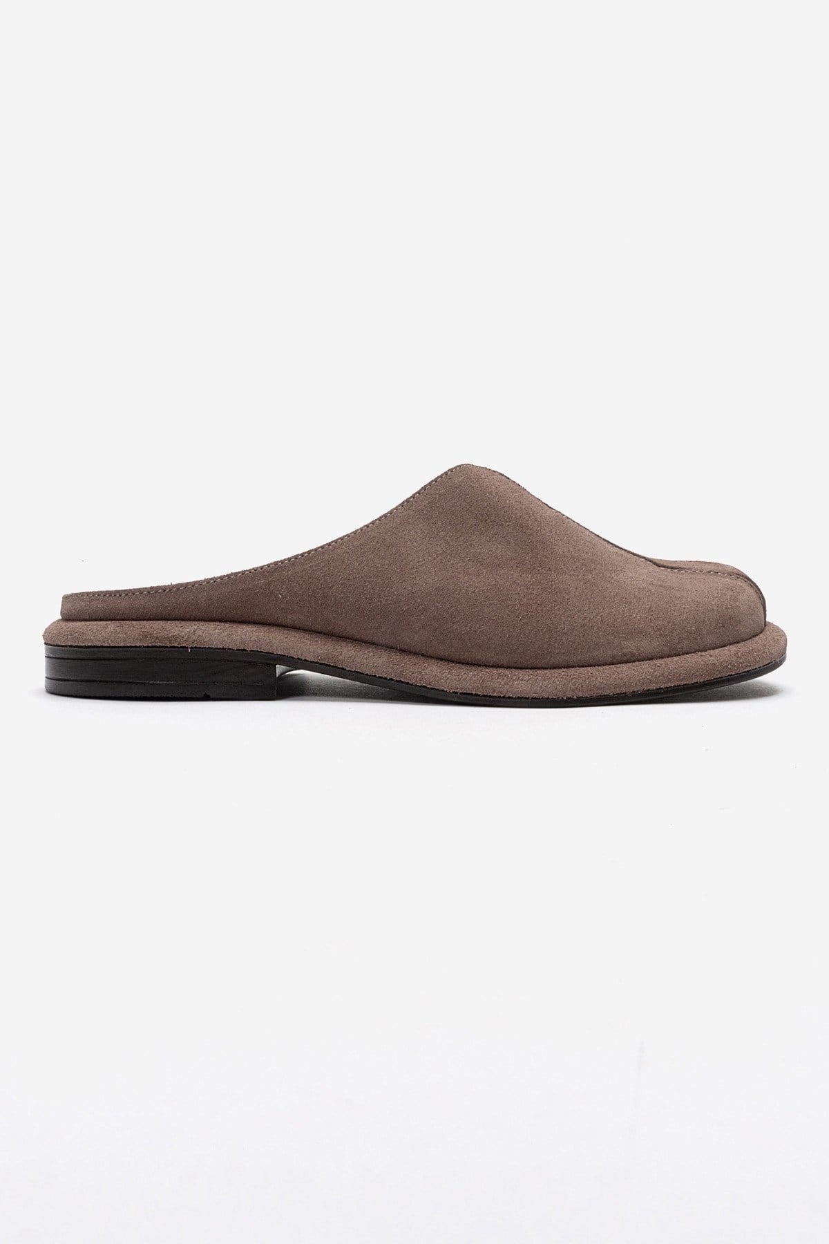 Tansy - Taupe Suede Genuine Leather Closed-Toe Mule (Women)