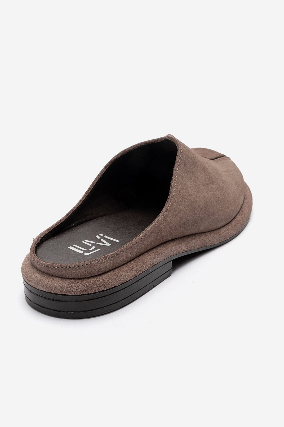 Tansy - Taupe Suede Genuine Leather Closed-Toe Mule (Women)