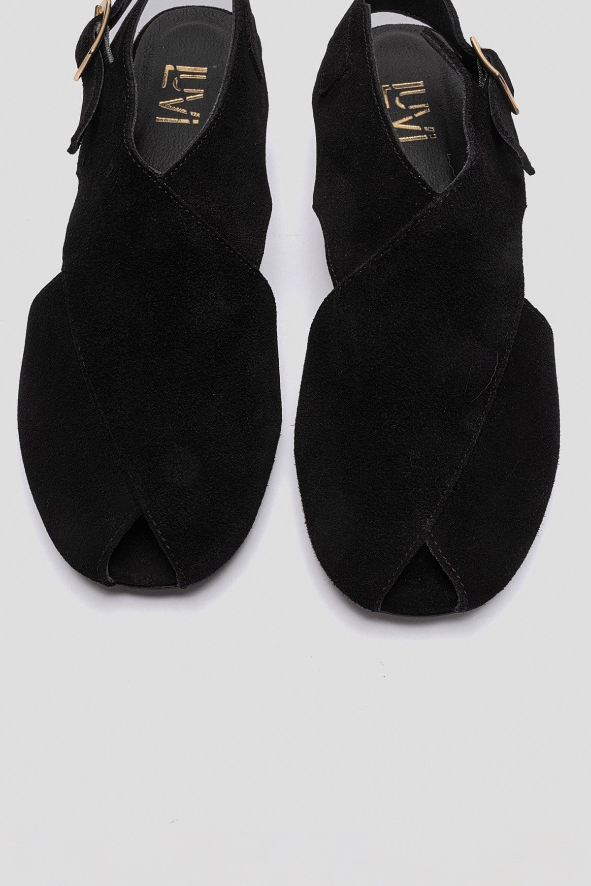 Monaro - Black Genuine Suede Leather Sandal (Women)