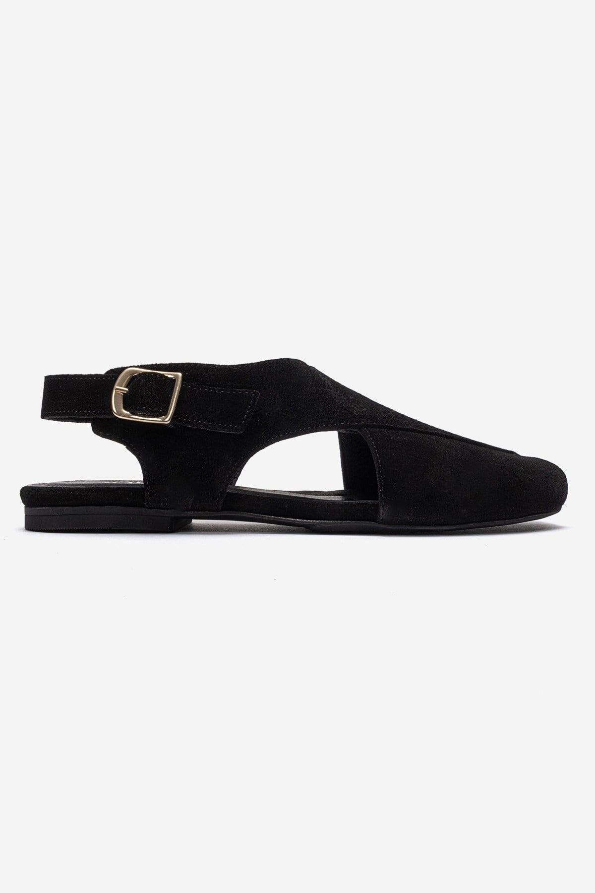 Monaro - Black Genuine Suede Leather Sandal (Women)