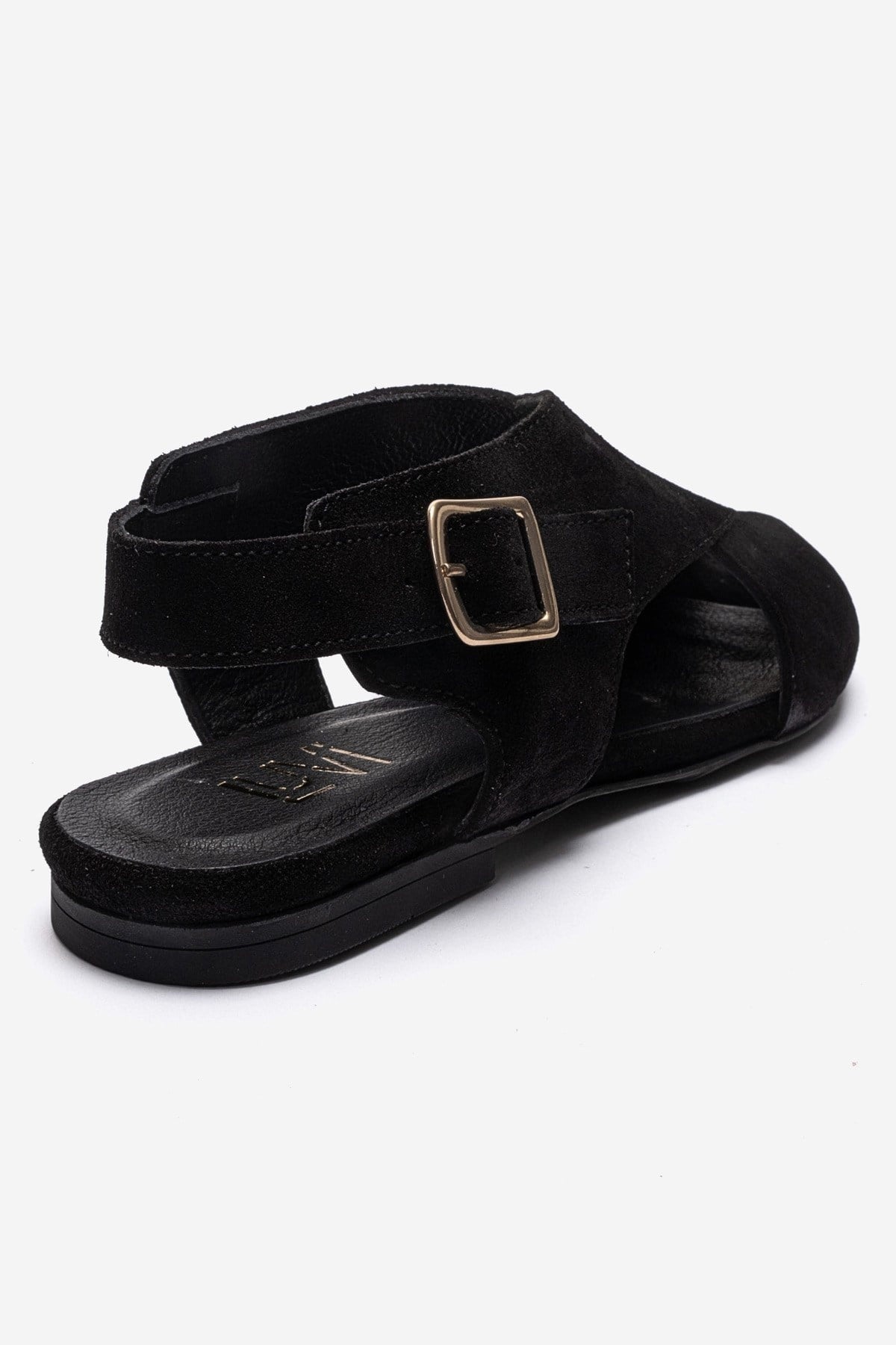Monaro - Black Genuine Suede Leather Sandal (Women)