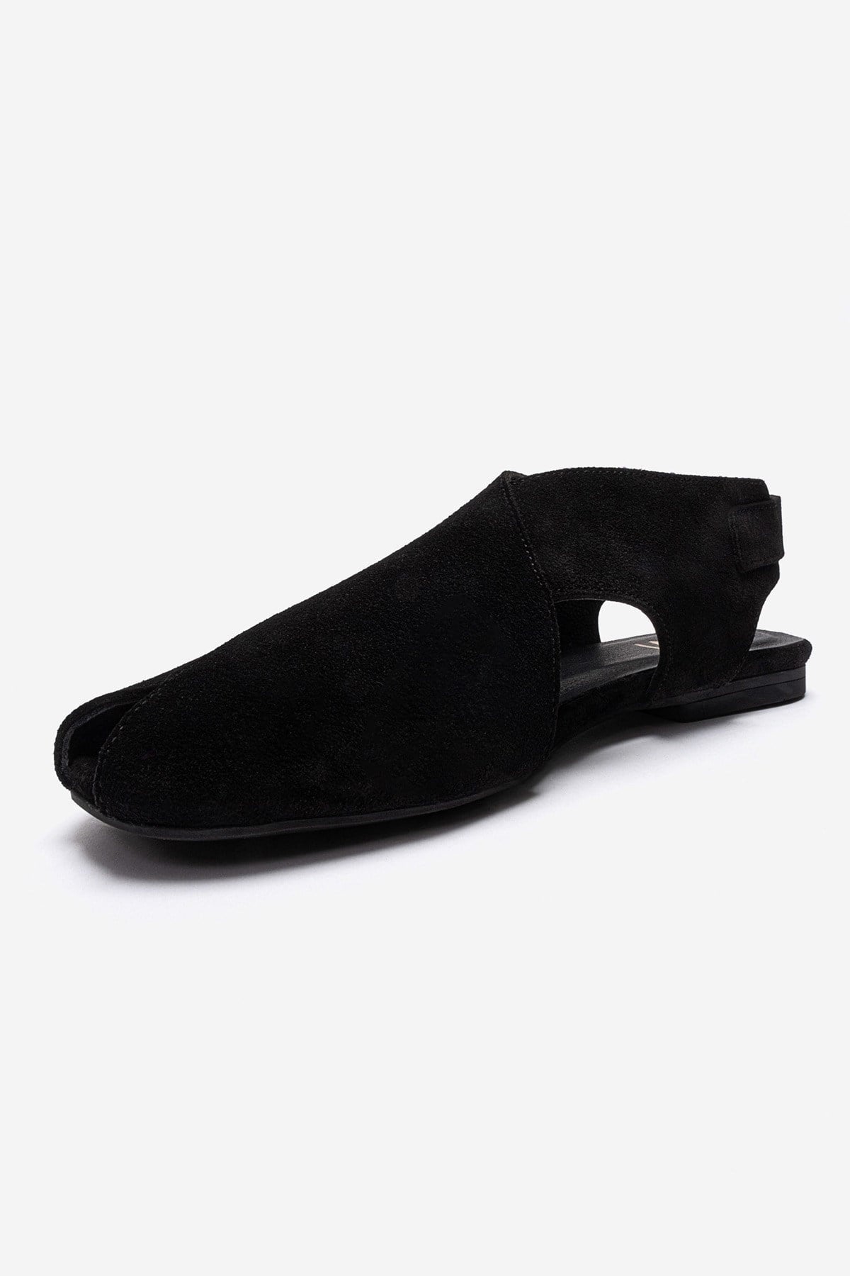 Monaro - Black Genuine Suede Leather Sandal (Women)