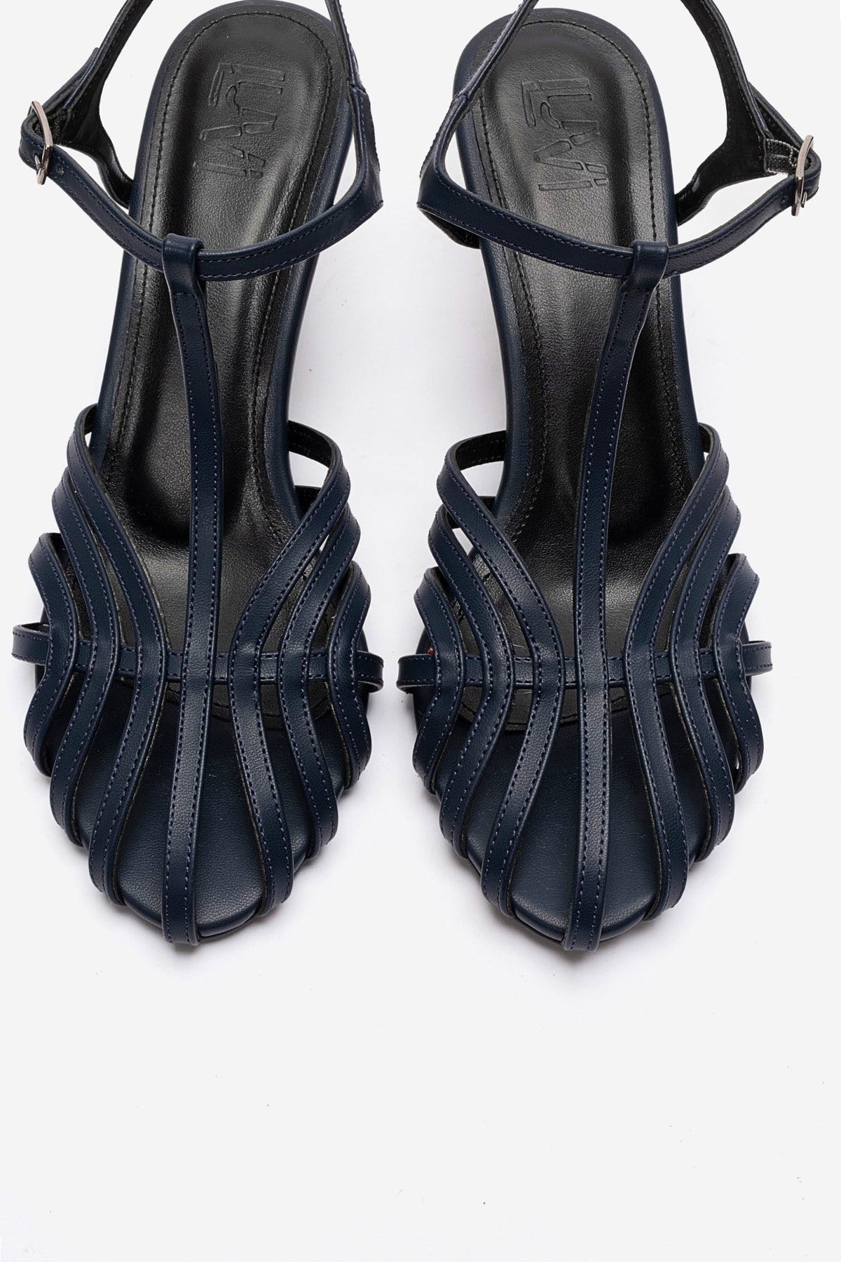 Felip - Navy Strappy Low Heel Sandal (Women)