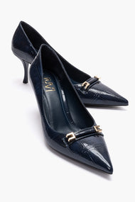Poesy - Navy Stiletto Pump (Women)