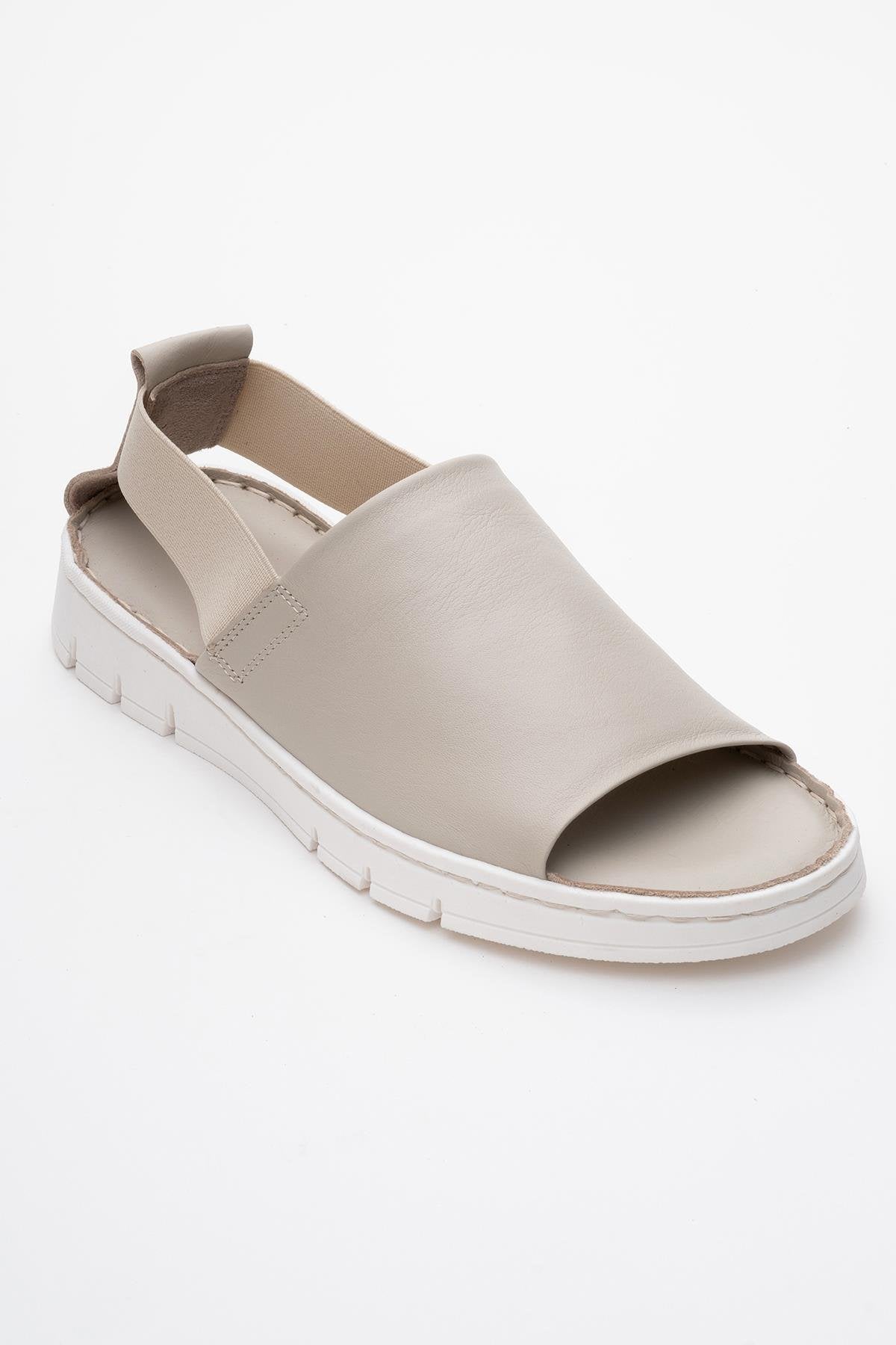 Londoi - Beige Elastic Strap Leather Sandal (Women)