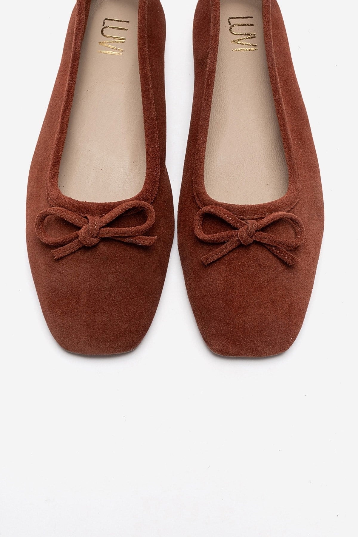Sosa - Cognac Genuine Leather Round Toe Ballet Flat (Women)