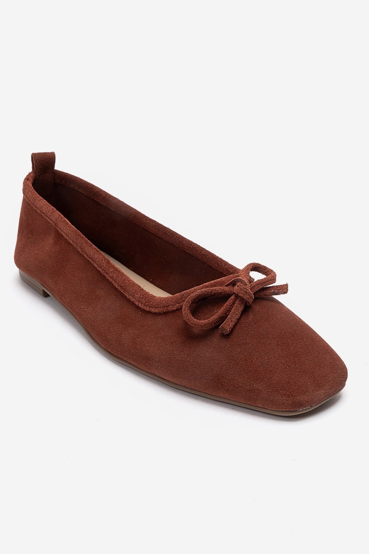 Sosa - Cognac Genuine Leather Round Toe Ballet Flat (Women)