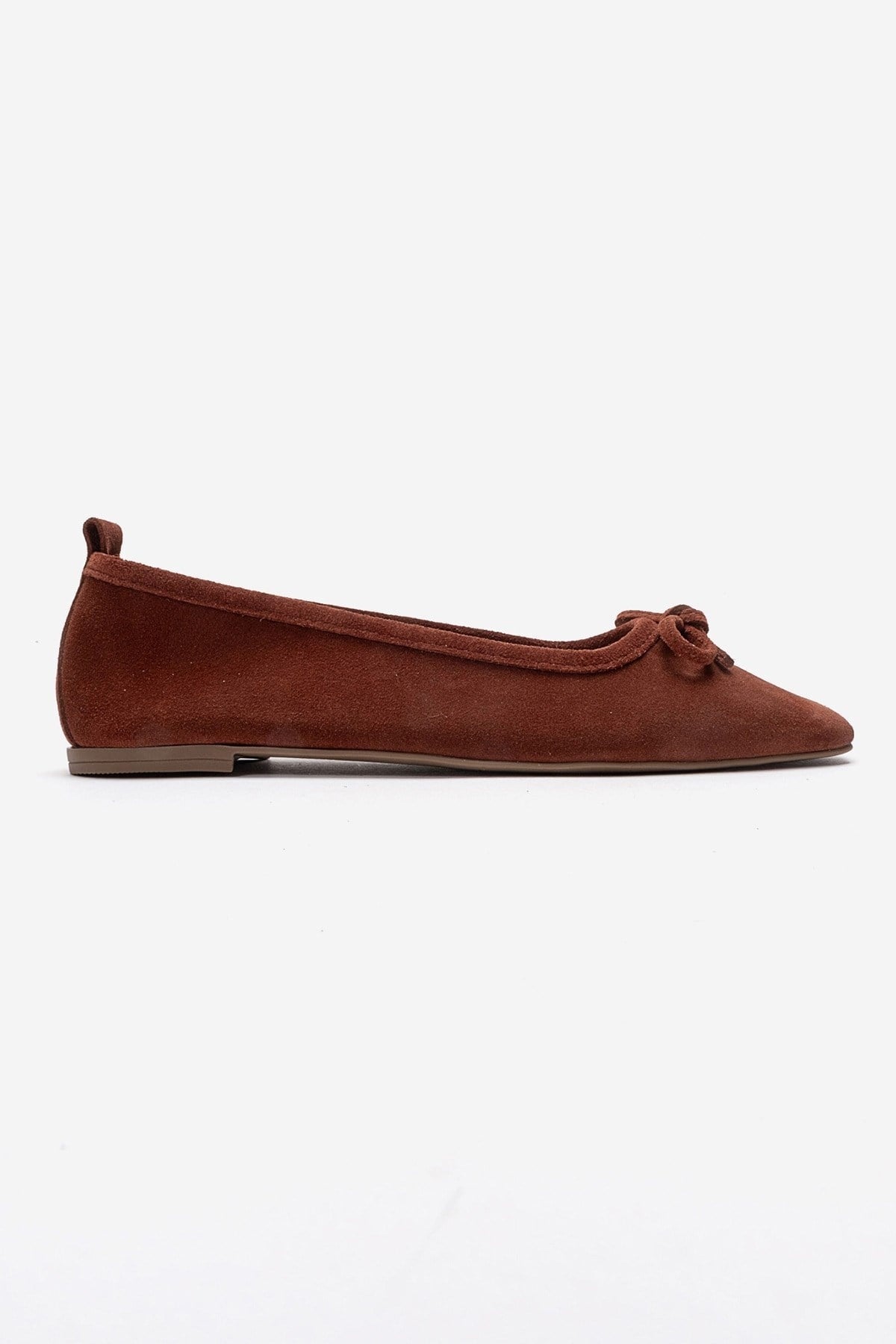 Sosa - Cognac Genuine Leather Round Toe Ballet Flat (Women)
