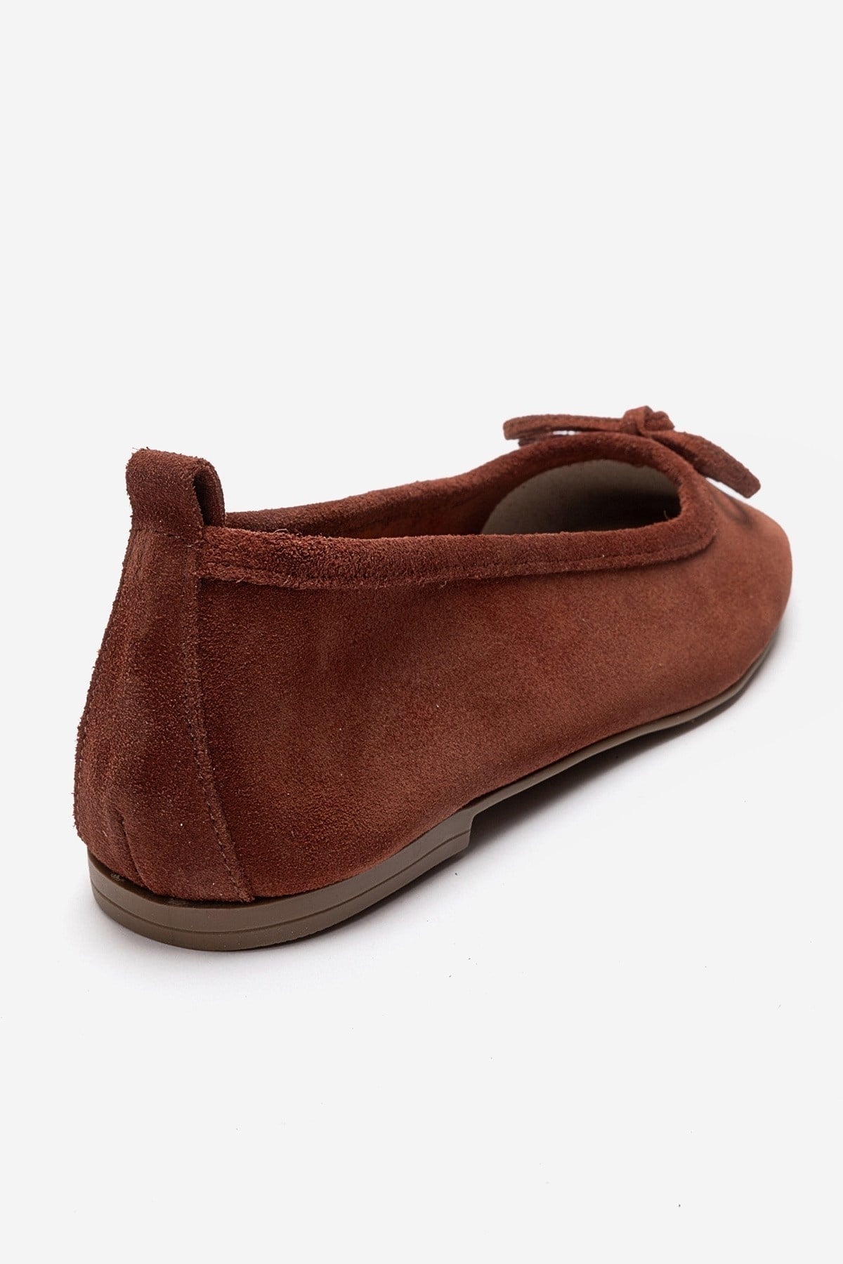 Sosa - Cognac Genuine Leather Round Toe Ballet Flat (Women)