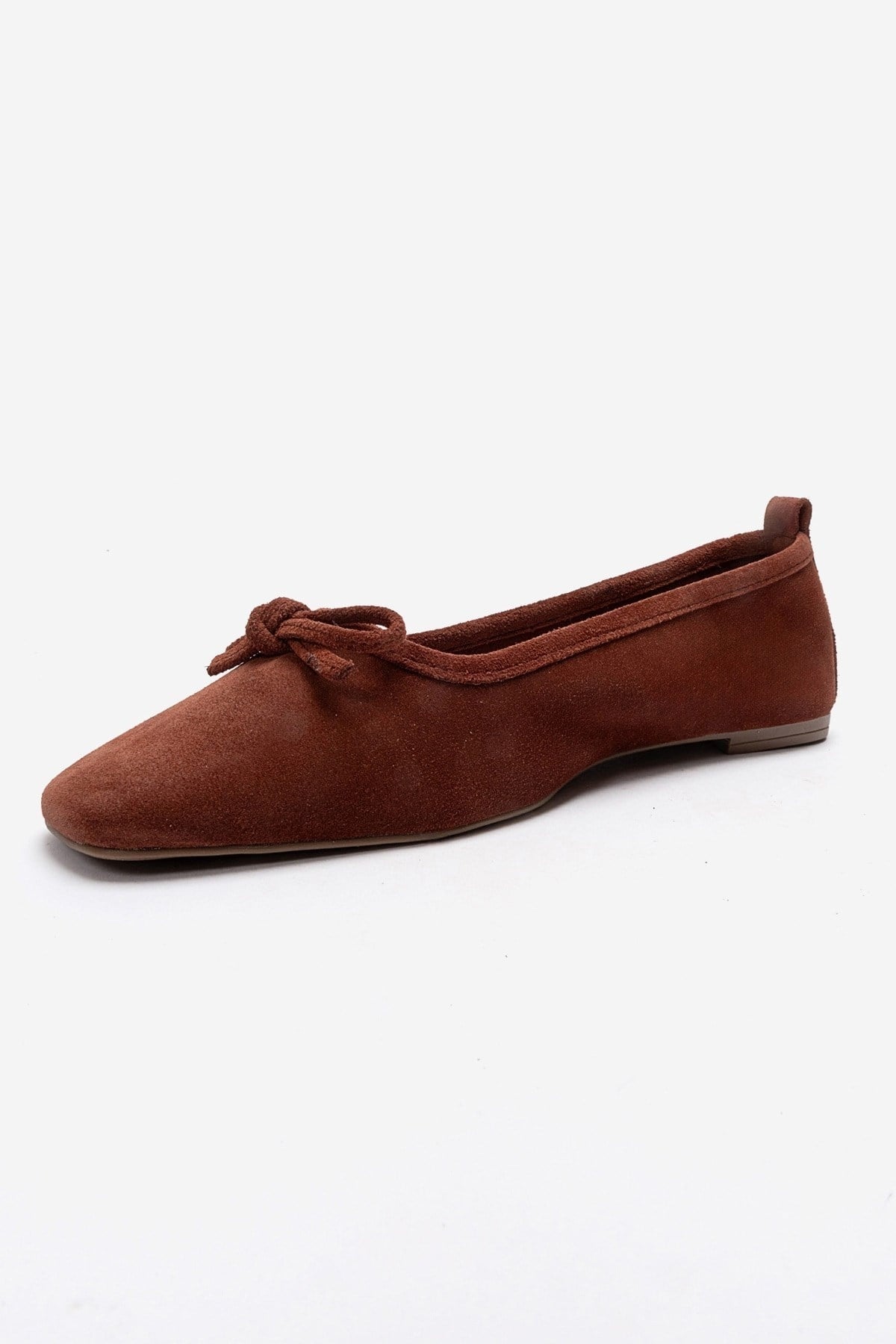 Sosa - Cognac Genuine Leather Round Toe Ballet Flat (Women)