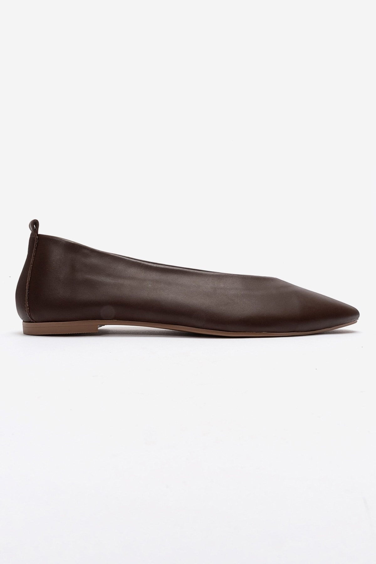 JENAS - Brown Genuine Leather Ballet Flat (Women)