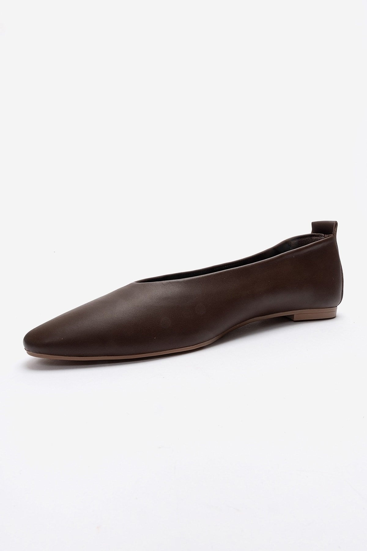 JENAS - Brown Genuine Leather Ballet Flat (Women)