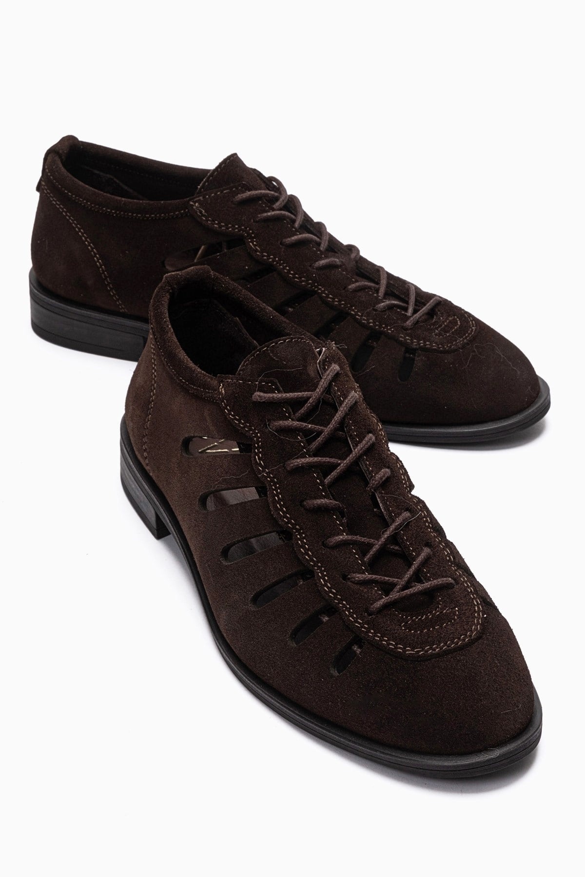 ASTRON - Brown Suede Genuine Leather Casual Shoe (Women)