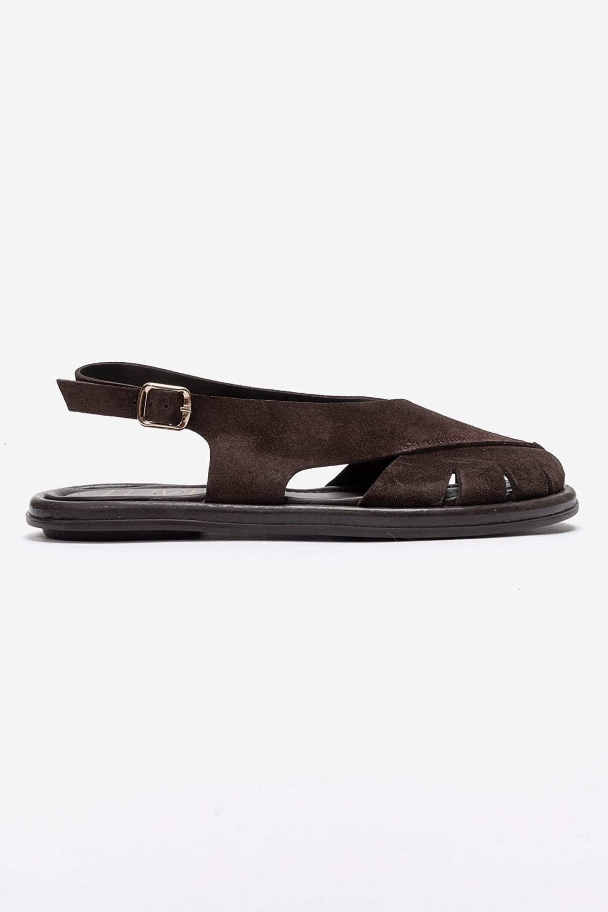 BELAS - Brown Suede Genuine Leather Sandal (Women)