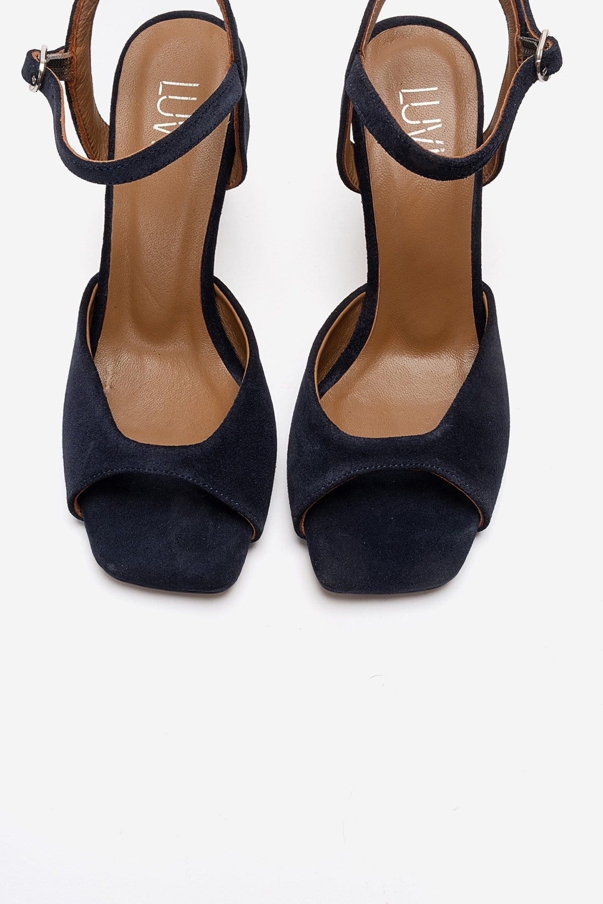 ELVIA - Navy Suede Genuine Leather Stiletto Heel Shoe (Women)