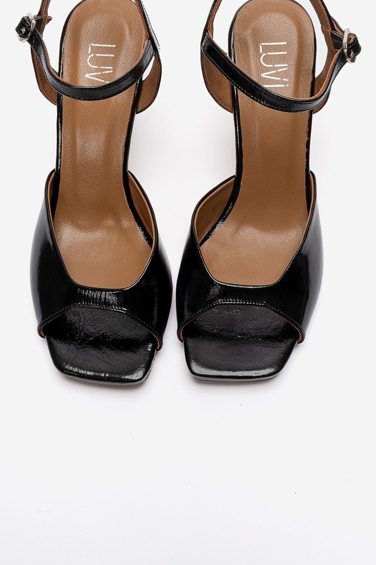 ELVIA - Black Genuine Leather Stiletto Pump (Women)