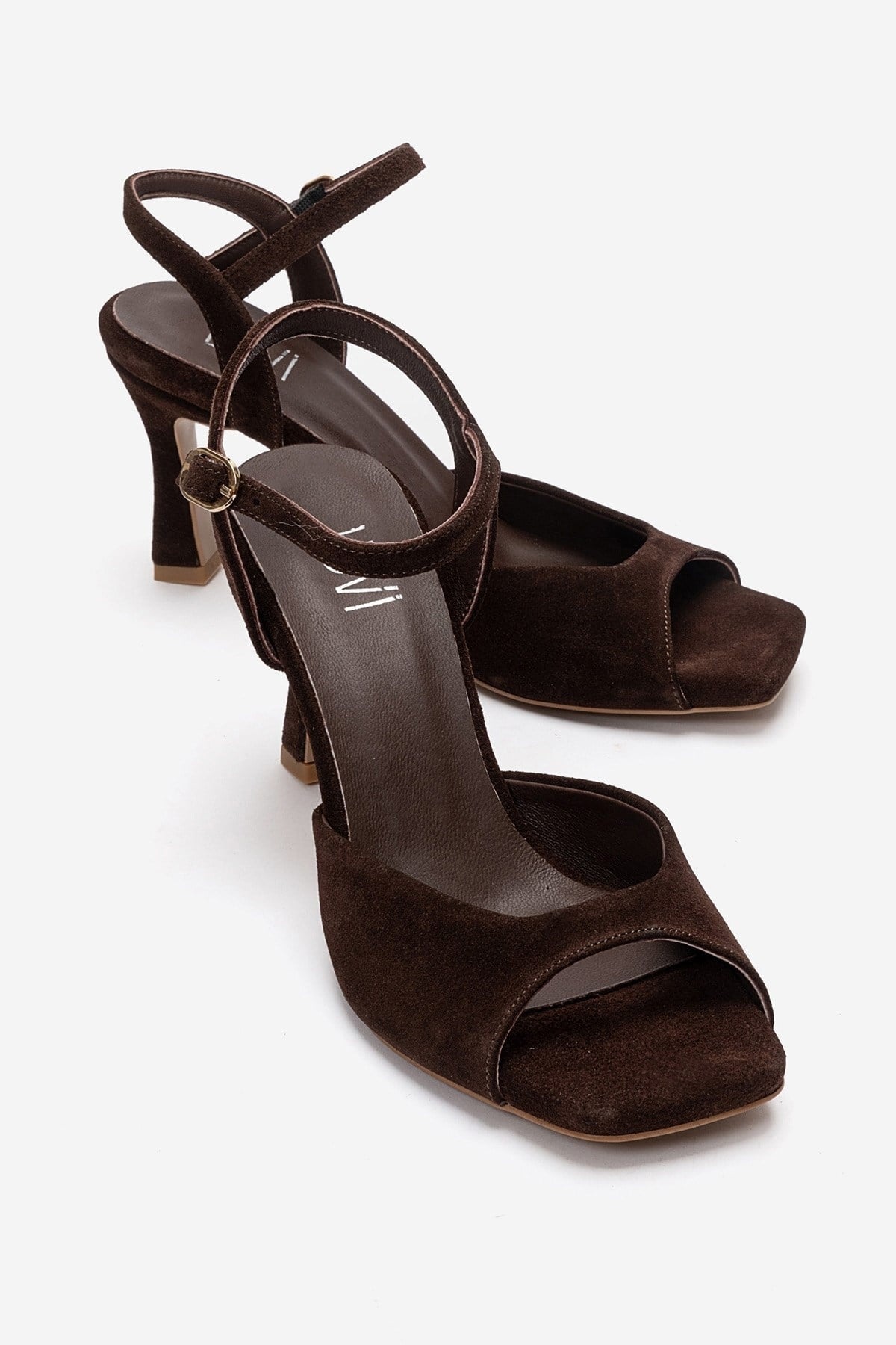 ELVIA - Brown Genuine Leather Stiletto Pump (Women)