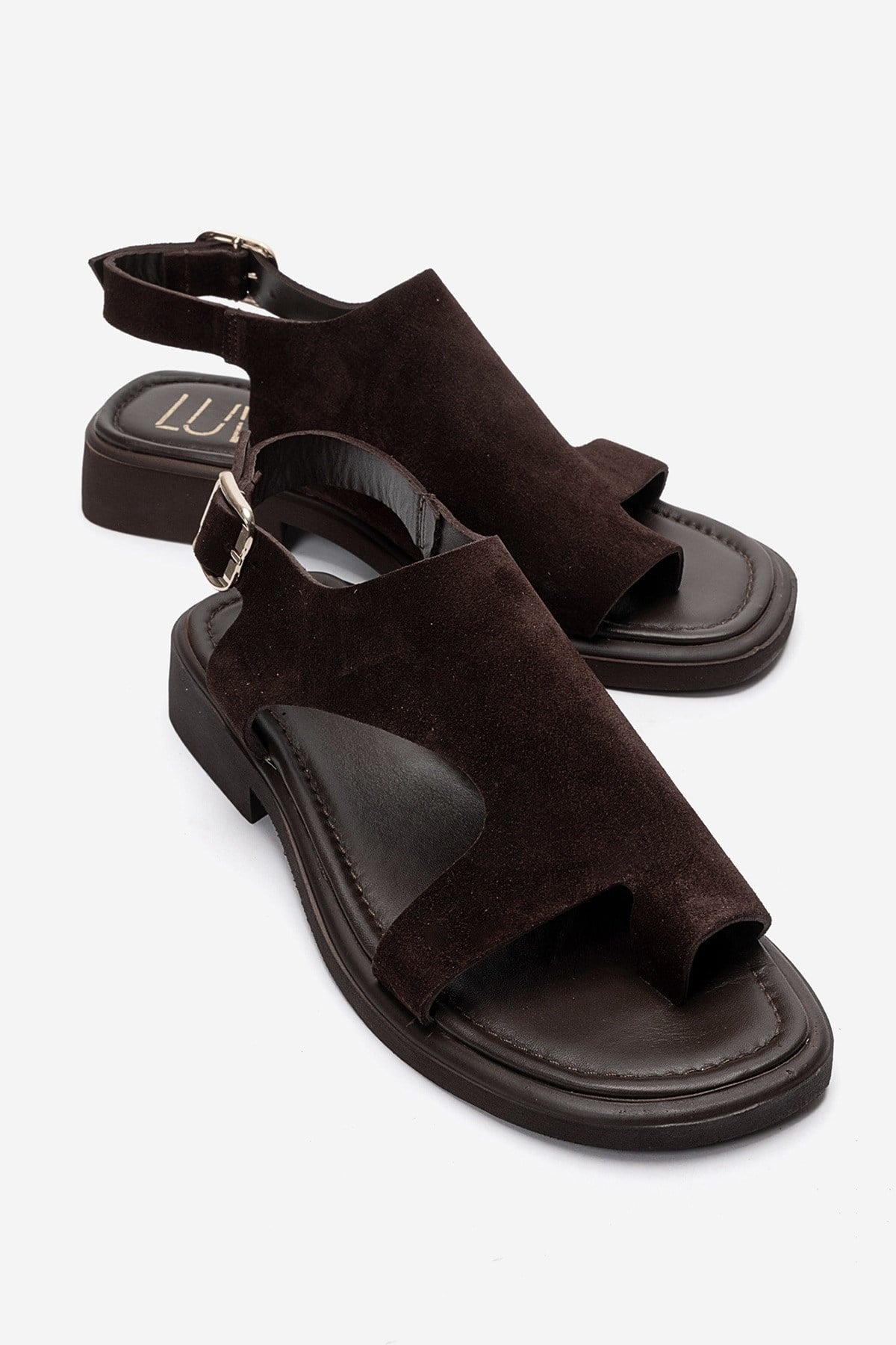 BURLEY - Brown Genuine Leather Toe-Post Sandal (Women)