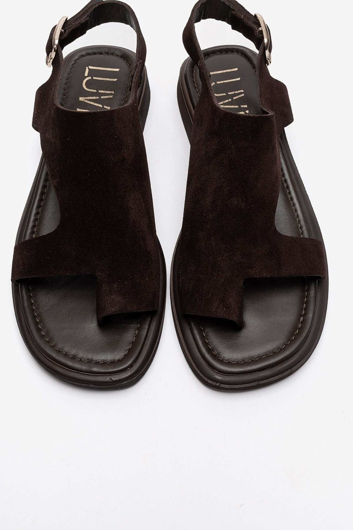 BURLEY - Brown Genuine Leather Toe-Post Sandal (Women)