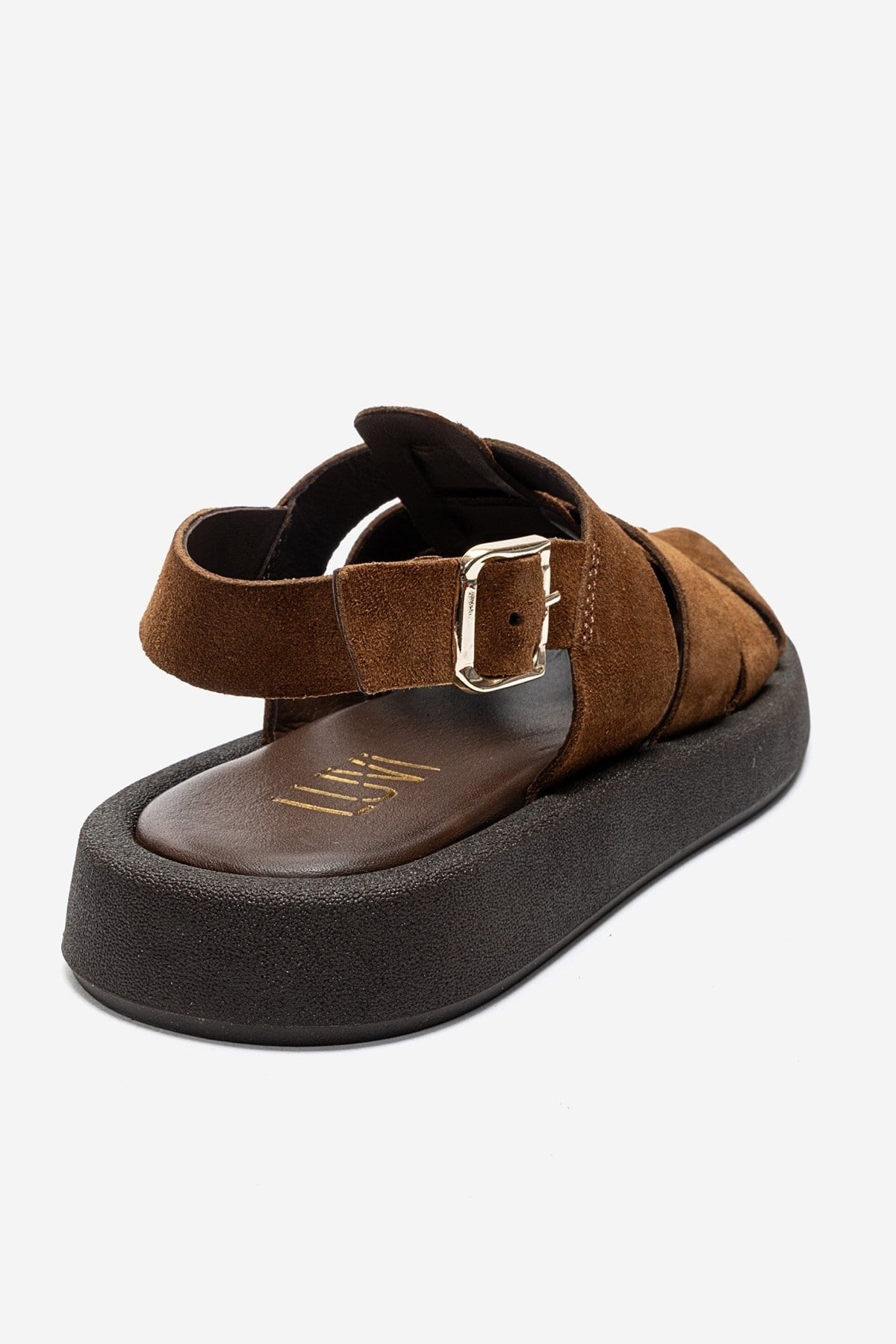 JOURA - Mocha Genuine Leather Closed-Toe Sandal (Women)