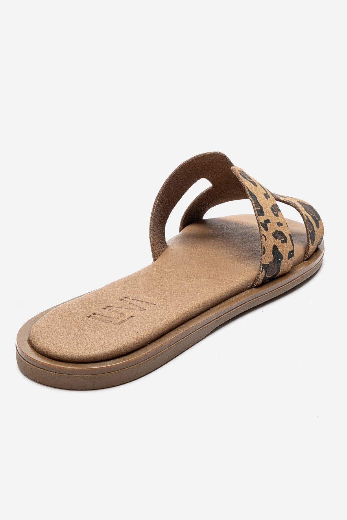 BIORA - Black/Yellow Patterned Genuine Leather Slide (Women)
