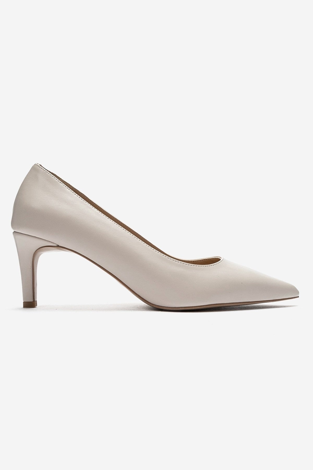 VELMIRA - Beige Synthetic Leather Stiletto Pump (Women)