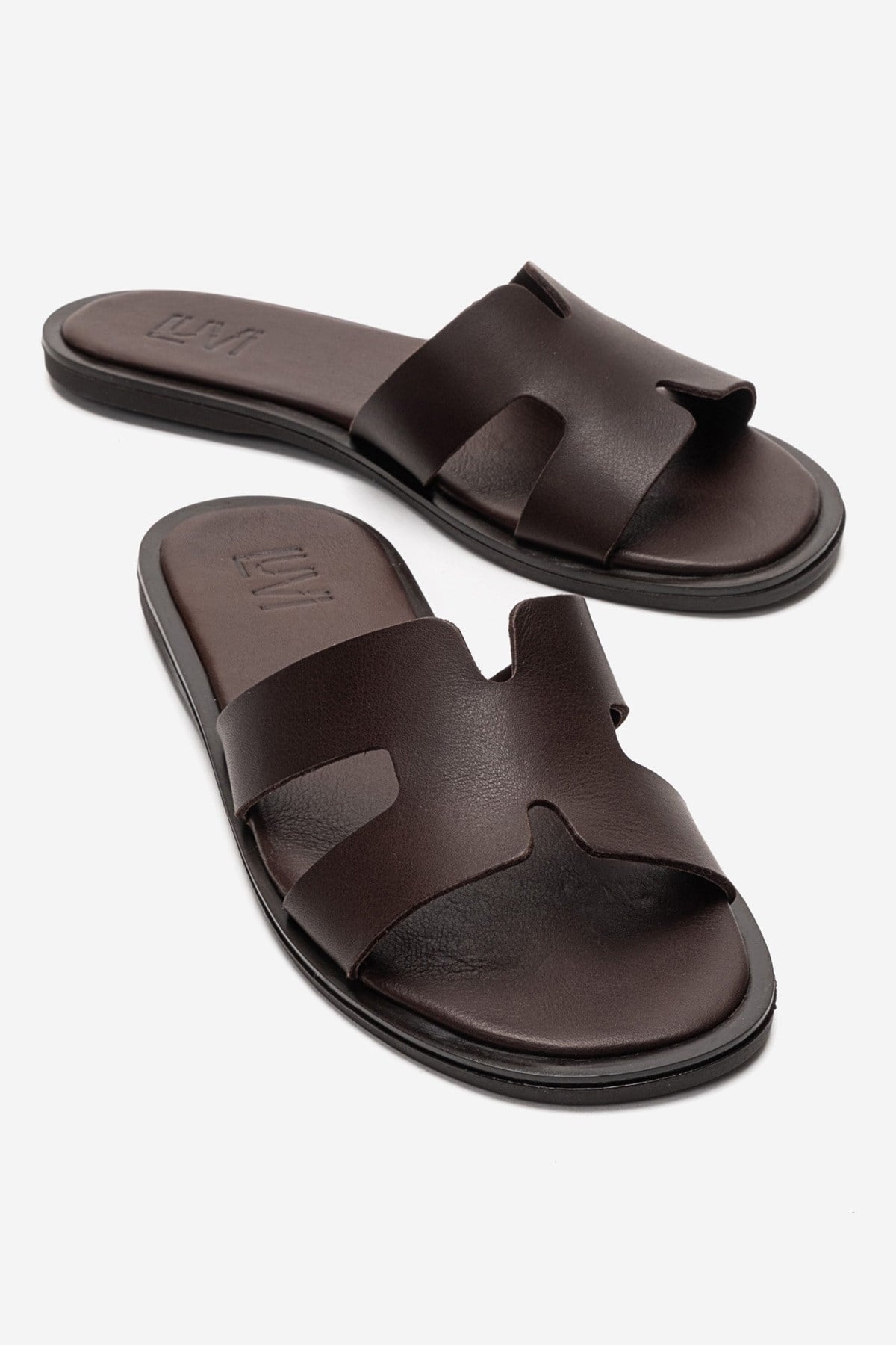Biora - Brown Genuine Leather Slide (Women)