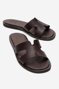 Biora - Brown Genuine Leather Slide (Women)