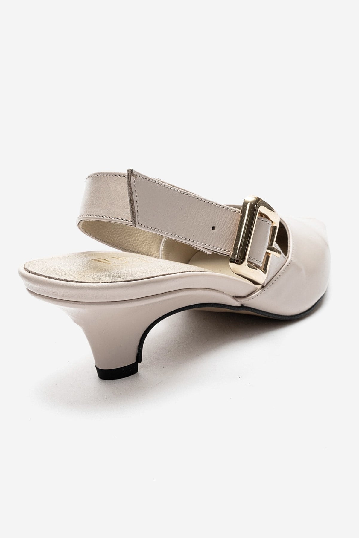 DIORIS - Cream Genuine Leather Kitten Heel Pump (Women)